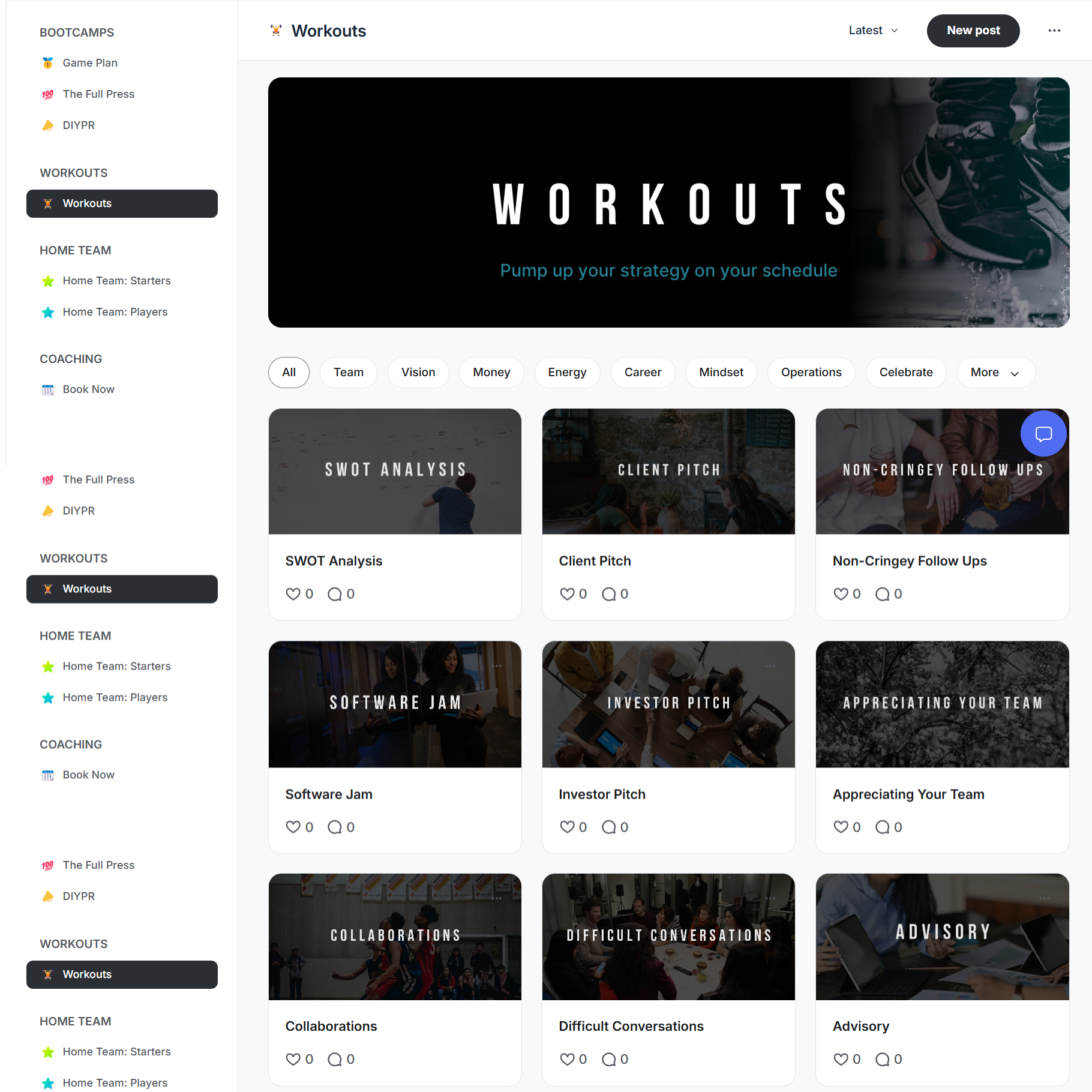 Pregame On Demand - Workouts